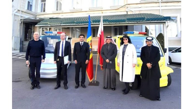 Qatarul a donat două mașini electrice Ministerului Afacerilor Interne