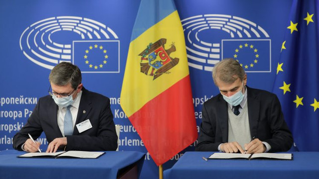 Un memorandum de înțelegere între Parlamentul R. Moldova și Parlamentul European, semnat de către Igor Grosu și David Sassoli