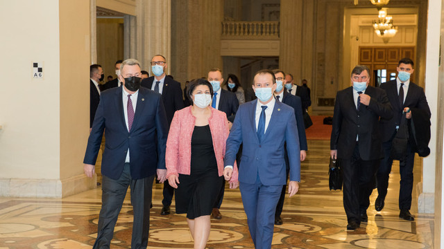 Premierul Natalia Gavrilița a avut întrevederi cu președinții Senatului și Camerei Deputaților de la București 
