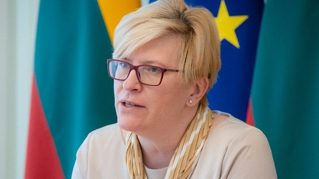 Ingrida Šimonytė: Lituania își reiterează suportul pentru Republica Moldova și Guvernul de la Chișinău, care este pe calea reformelor proeuropene, având un mandat puternic din partea cetățenilor