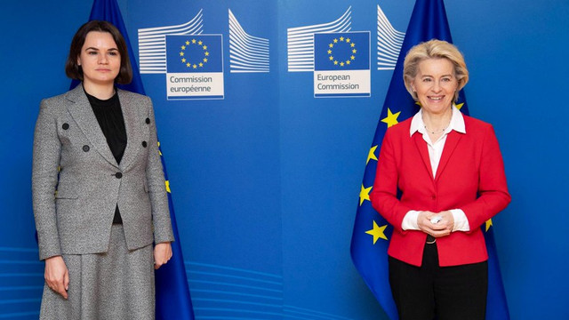 Ursula von der Leyen, alături de Svetlana Tihanovskaia: UE este alături de poporul din Belarus în lupta sa pentru libertate
