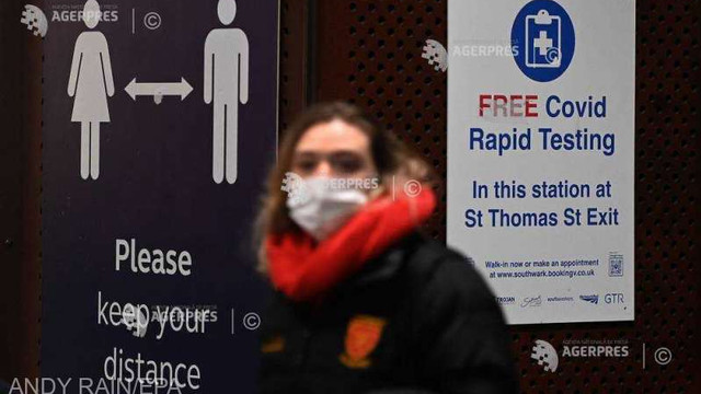 Marea Britanie a înregistrat peste 78.000 de noi cazuri de COVID-19, un record al pandemiei, în timp ce Omicron se răspândește rapid