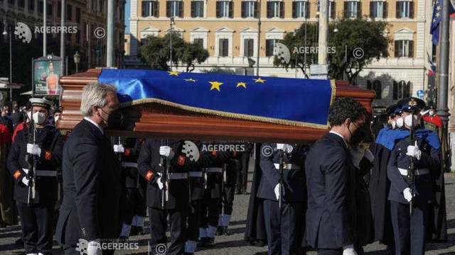 Italia: Funeralii de stat pentru președintele Parlamentului European, David Sassoli, în prezența a numeroși lideri