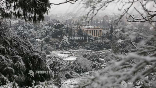 Grecia, paralizată de căderi masive de zăpadă