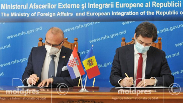 Miniștrii de Externe din R. Moldova și Croația au semnat un Memorandum privind instruirea diplomatică
