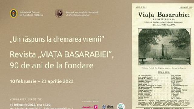 Muzeul Național de Literatură a vernisat o expoziție dedicată revistei Viața Basarabiei