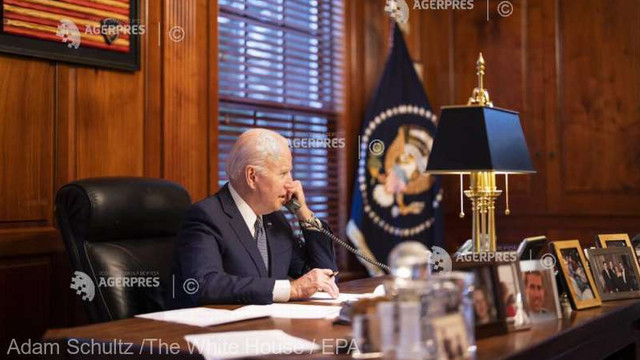 Biden și liderii mai multor țări, inclusiv România, au vineri o discuție telefonică asupra crizei ucrainene