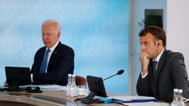 Macron și Biden vor să „verifice” începutul unei retrageri a Rusiei 