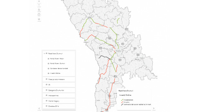 O hartă interactivă va oferi informații despre drumurile aflate în reparație