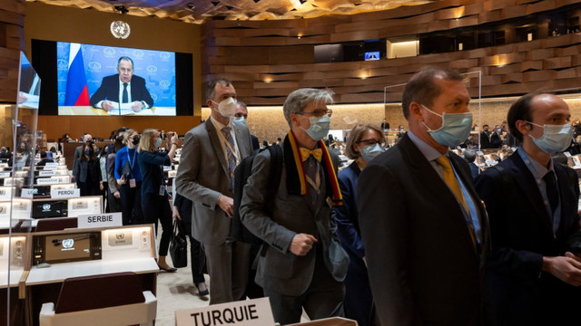 Zeci de diplomați au boicotat discursul lui Serghei Lavrov la o conferință ONU