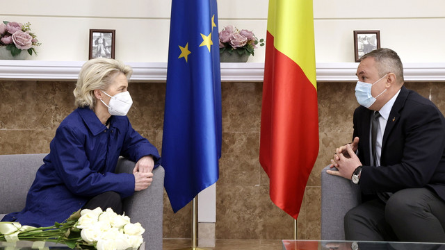 Premierul României, Nicolae Ciucă, s-a întâlnit cu Ursula von der Leyen: Este necesar ca Uniunea Europeană să sprijine R. Moldova