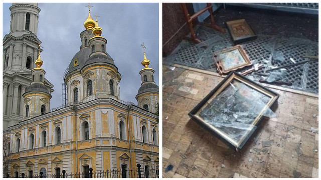 Cea mai veche biserică ortodoxă din Harkiv, avariată în urma bombardamentelor lansate de ruși
