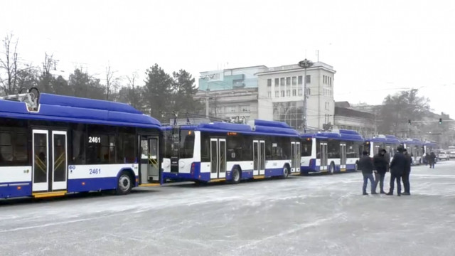 Zece troleibuze asamblate la Chișinău sunt puse pe rută