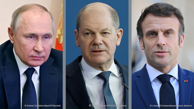 Scholz și Macron i-au cerut lui Putin un armistițiu imediat

