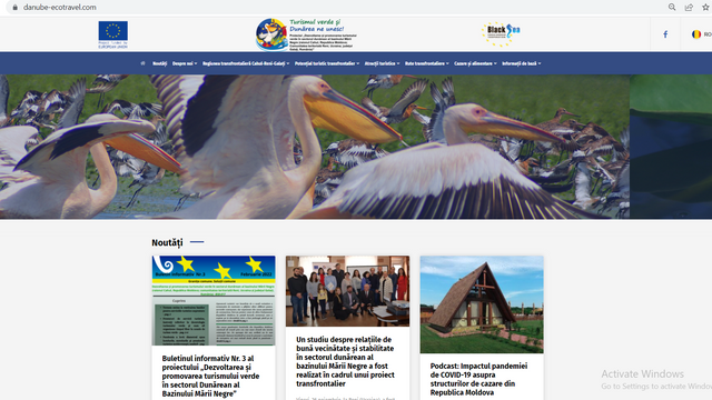 Un site dedicat promovării turismului verde în sectorul dunărean, creat în cadrul unui proiect transfrontalier
