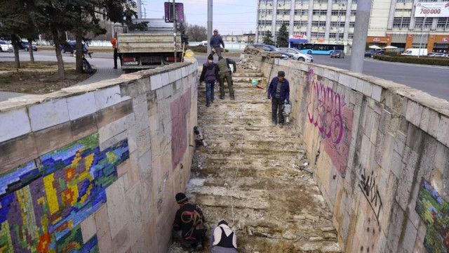 Începe reparația uneia dintre cele mai mari treceri subterane din capitală. Jumătate din costul lucrărilor este contribuția orașului Galați din România
