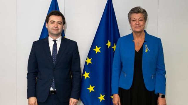 Vicepremierul Nicu Popescu a avut o întrevedere cu Ilva Johansson, comisarul european pentru afaceri interne

