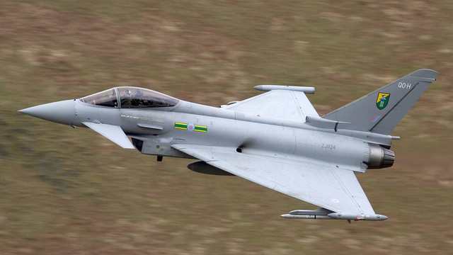 Patru avioane britanice Eurofighter Typhoon vor veni în România pentru a participa la misiuni de poliție aeriană
