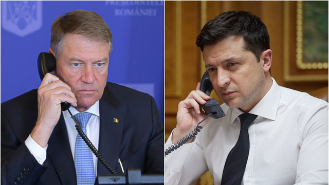 Președintele României, Klaus Iohannis, a discutat cu omologul său din Ucraina, Volodimir Zelenski
