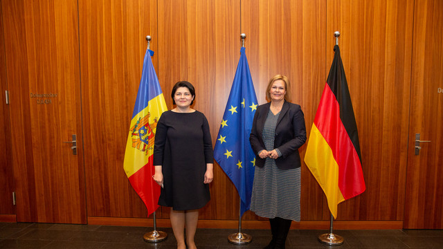 Natalia Gavriliță se află la Berlin zilele acestea. Premierul a avut o întrevedere cu Nancy Faeser, Ministrul Federal al Afacerilor Interne