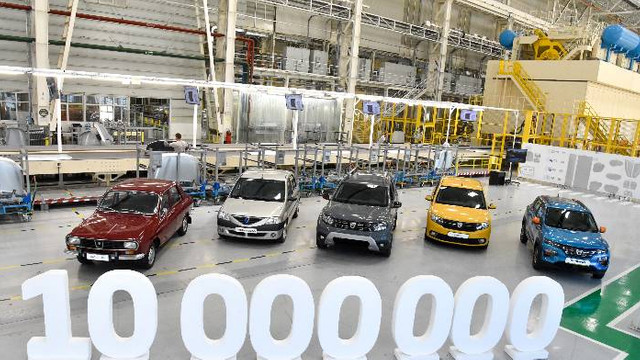 10 milioane de mașini produse sub marca Dacia