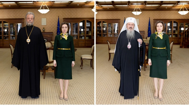 Președinta Maia Sandu a discutat cu Mitropoliții Bisericilor ortodoxe din R.Moldova: „Statul și Biserica trebuie să acționeze solidar, atunci când este vorba de sănătatea și siguranța oamenilor”
 Președinta Maia Sandu a discutat cu Mitropoliții Bisericilor ortodoxe din R.Moldova: „Statul și Biserica trebuie să acționeze solidar, atunci când este vorba de sănătatea și siguranța oamenilor”