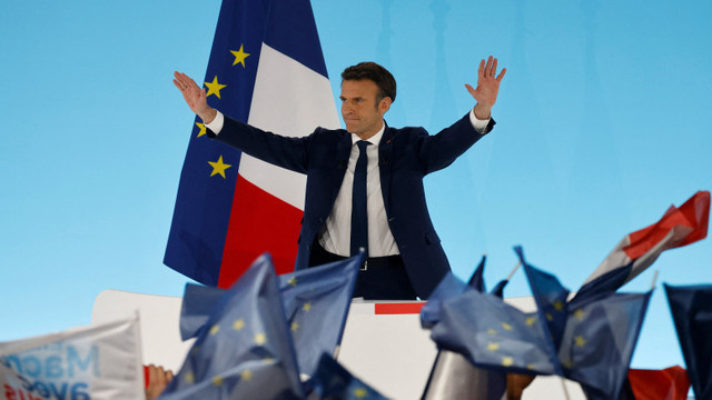 Emmanuel Macron, după ce a fost reales: „Anii ce vin nu vor fi liniștiți, vor fi istorici, dar vom scrie istoria împreună”
