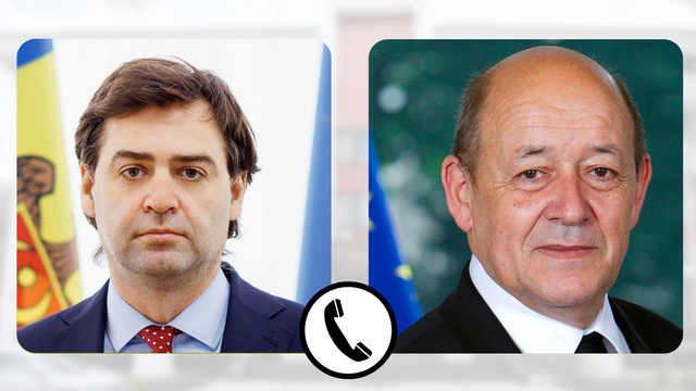 Nicu Popescu a avut o concorbire telefonică cu omologul francez Jean-Yves Le Drian