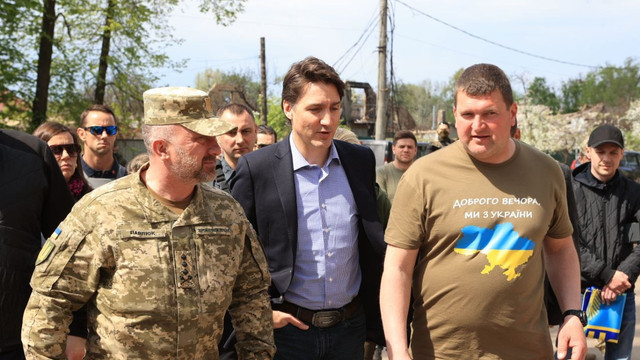 Premierul canadian Justin Trudeau, vizită în Irpin, Ucraina