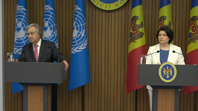 LIVE | Conferință de presă susținută de prim-ministra Natalia Gavriliț și secretarul general al Organizației Națiunilor Unite, António Guterres
