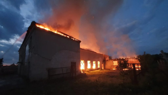Casa de cultură din satul Joltai, raionul Ceadîr-Lunga mistuită de flăcări
