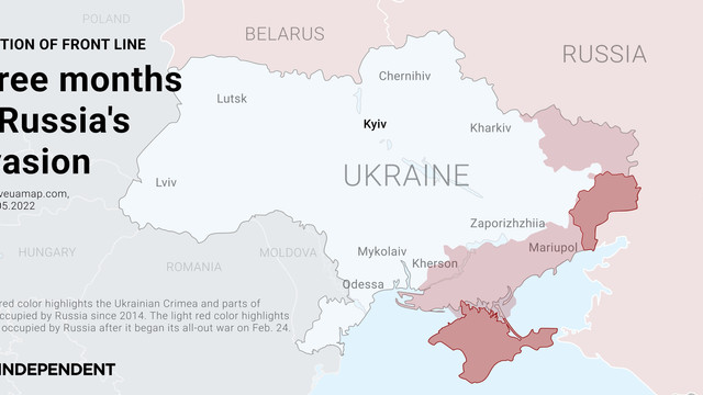Cum s-a schimbat linia frontului de la începutul invaziei ruse în Ucraina
