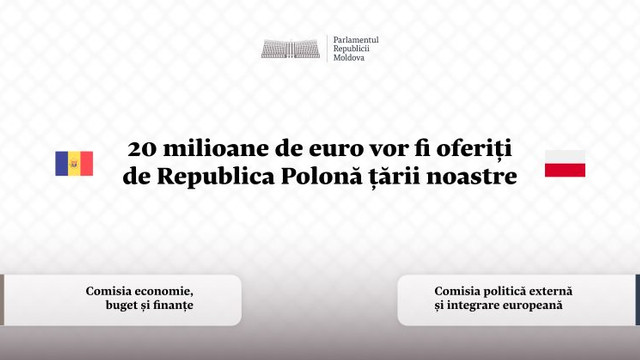Polonia va oferi Moldovei 20 de milioane de euro pentru finanțarea bugetului de stat, inclusiv pentru gestionarea crizei refugiaților