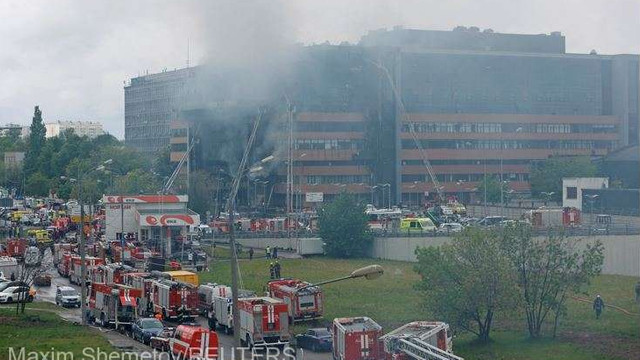 Rusia: Un incendiu puternic a avariat o clădire de birouri din Moscova
