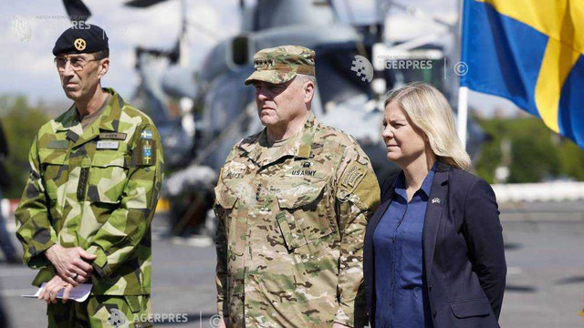 Șeful Statului Major al SUA a afișat la Stockholm hotărârea Washingtonului de a susține Suedia și Finlanda