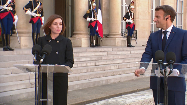 Președinta Maia Sandu îl va întâmpina miercuri la Chișinău pe președintele Emmanuel Macron