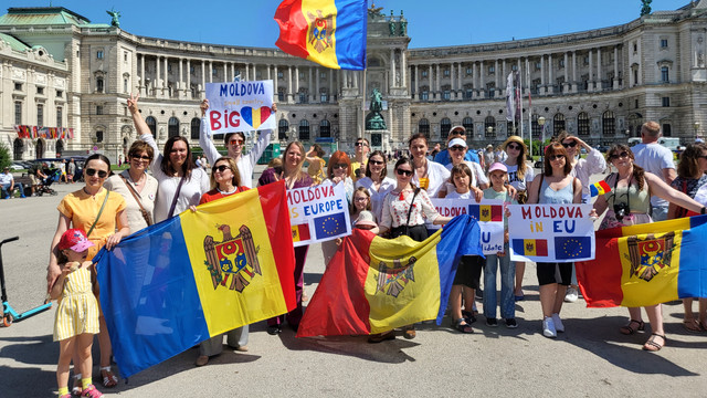 Marș de susținere a Republicii Moldova în obținerea statutului de stat candidat pentru aderarea la Uniunea Europeană, organizat la Viena

