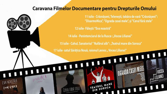 Consiliul Europei desfășoară în Rep. Moldova Caravana filmelor documentare pentru drepturile omului