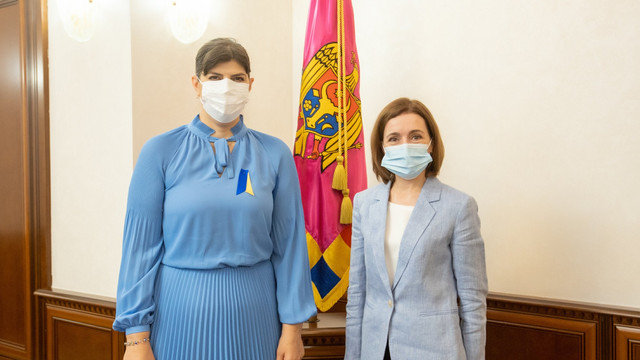 Maia Sandu, după întâlnirea avută cu Laura Codruța Kovesi: Contăm pe ajutorul Parchetului European în investigarea fraudelor comise de fugarii de justiția din Republica Moldova