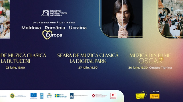 Concertele Orchestrei de Tineret Republica Moldova – România – Ucraina – U.E, sprijinite de Institutul Cultural Român „Mihai Eminescu”