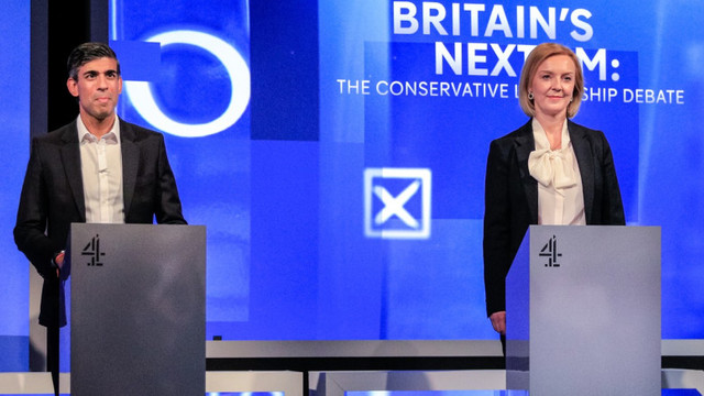 Viitorul premier al Marii Britanii va fi decis dintre Rishi Sunak și Liz Truss