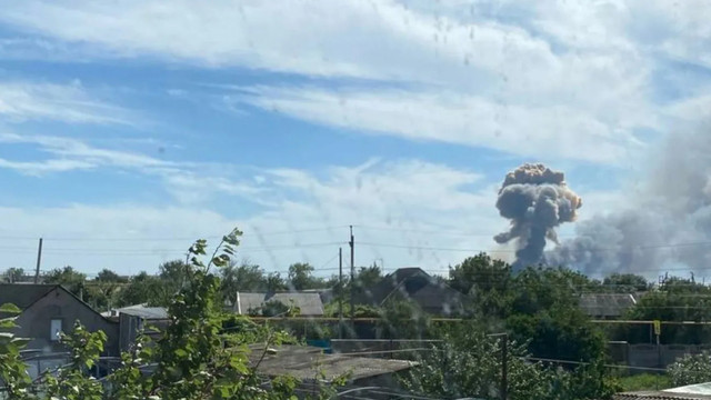 Noi imagini cu dezastrul produs de exploziile de la baza militară rusească din Crimeea