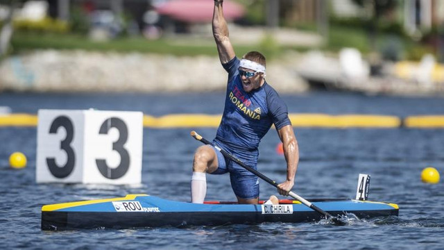 VIDEO | Românul Cătălin Chirilă a câștigat aurul la Europene în proba de canoe simplu 1.000 metri. Startul finalei a fost luat și de Serghei Tarnovschi din Republica Moldova