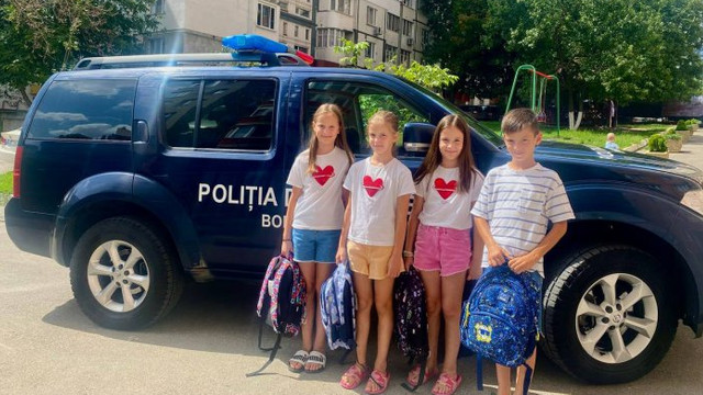 Copiii angajaților Poliției de Frontieră au primit în dar rechizite școlare
