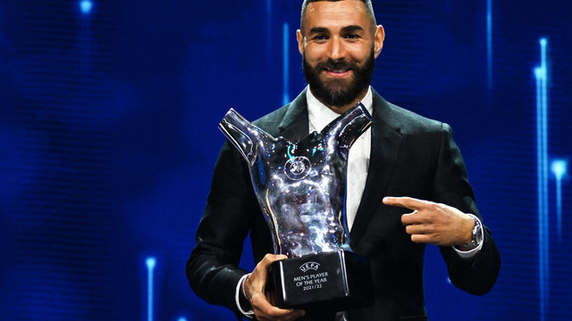 Karim Benzema a fost ales cel mai bun jucător UEFA al anului