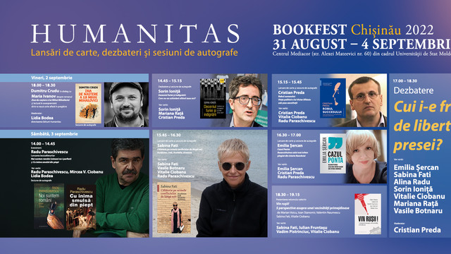 Bookfest Chișinău | Peste 600 de titluri, 80 de cărți-eveniment, lansări, dezbateri, sesiuni de autografe, întâlniri cu scriitori, istorici, editori și jurnaliști din România și Republica Moldova
