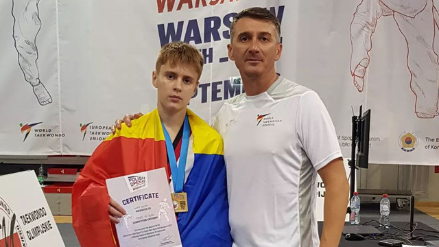 Luptătorul de taekwondo Artiom Roșca a cucerit medalia de aur la turneul internațional Polish Open