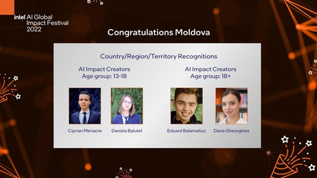 Republica Moldova s-a clasat printre țările câștigătoare la competiția INTEL AI Global Impact Festival