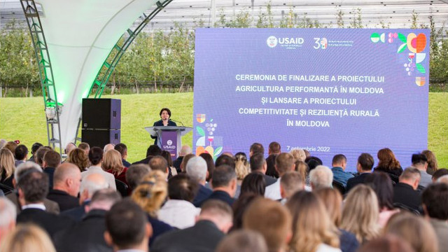 Natalia Gavrilița a participat la finalizarea proiectului „Agricultura performantă în Moldova” și lansarea unui nou proiect al USAID
