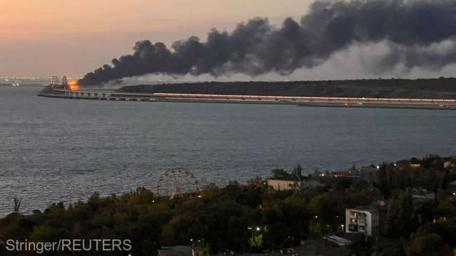 Kievul califică drept un „nonsens” investigația Rusiei asupra exploziei de la podul Kerci